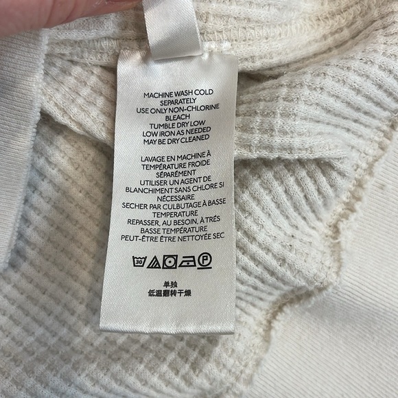 We The Free Buttercup Cream Oversized Long Sleeve Thermal Top size small - Picture 9 of 10